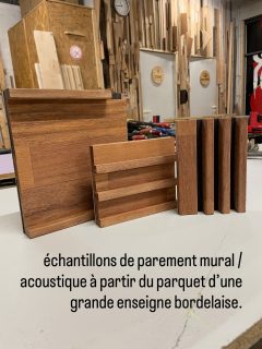 I matériauthèque I
Deux essences de bois (exotique et hêtre) prochainement disponibles pour créer vos intérieurs. 
#hotel #restaurant #hall #acoustique #salon #entree #luxe #boiserie #ambiance #architectureinterieure #designer #reemploi #economiecirculaire #amenageur #parement #bardage #claustra